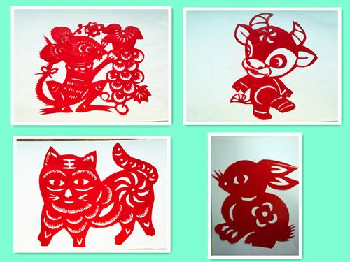 趣味剪纸之----十二生肖闹新春