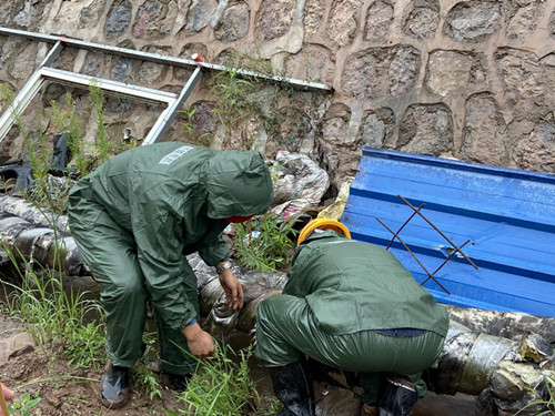 乐虎建设机电安装公司冶坪项目部夯实防汛工作