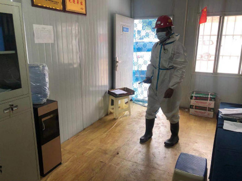 乐虎建设机电安装公司冶坪项目部筑实疫情防线