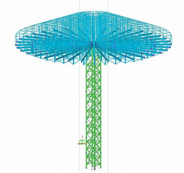 乐虎建设铜煤公司施工的四川中储粮超规模危险性较大工程浅圆仓钢桁架高支撑体系施工顺利实施