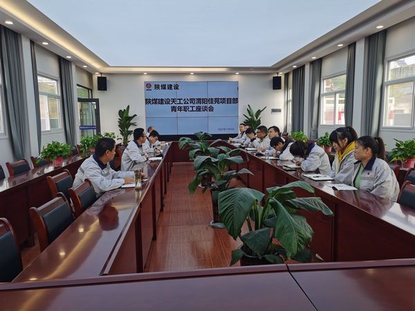 乐虎建设天工公司渭阳佳苑项目部召开“学习本领+锤炼品德”专题青工座谈会