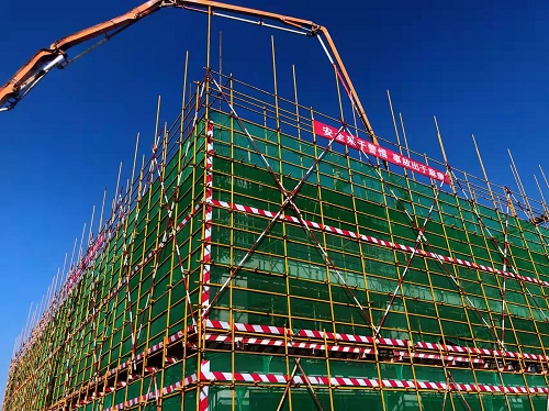 乐虎建设绿宇公司：承建的神渭管运富余煤浆应用工程1#倒班楼顺利通过主体验收