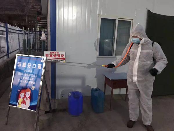 乐虎建设矿建二公司王峰项目部：疫情防控不松懈 生产生活不掉线