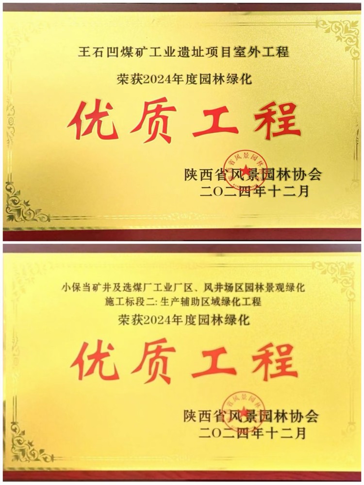 乐虎建设绿宇公司：实力见证！揽获两项园林绿化优质工程奖