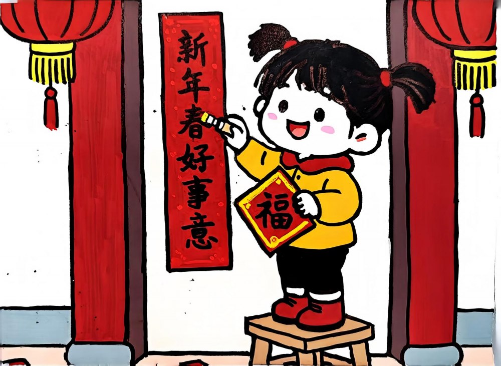 乐虎建设天工公司:画里儿时的年味